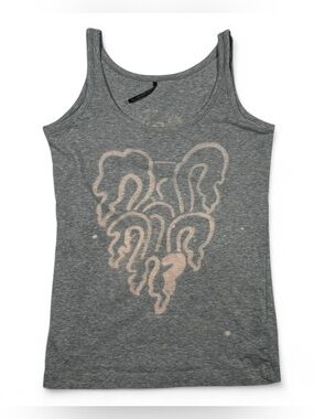 Grey camisole with bleach design